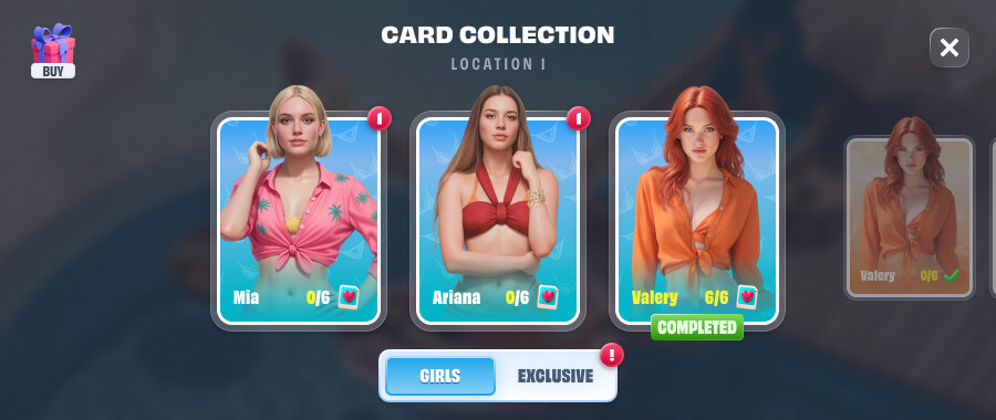 OnlySpins girls collectible cards